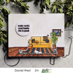 Picket Fence Studios Stamp & Die Set More Books are Friends (BB-177D)