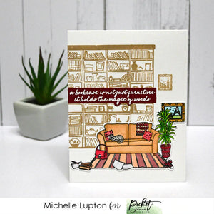 Picket Fence Studios Stamp & Die Set More Books are Friends (BB-177D)