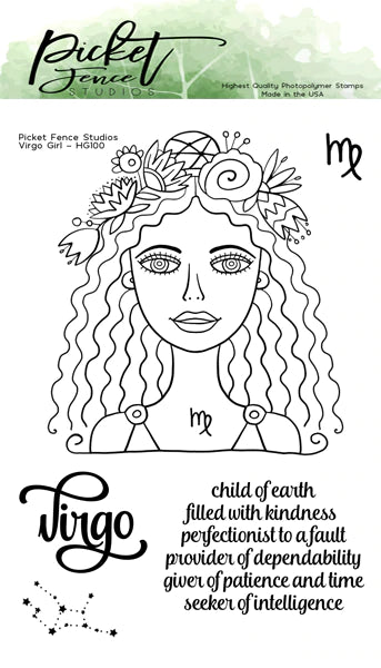 Picket Fence Studios Stamp Virgo Girl (HG-100)