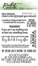 Load image into Gallery viewer, Picket Fence Studios Photopolymer Stamp Set Driving the Karma Bus (S-184)
