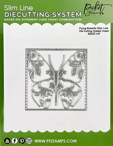 Picket Fence Studios Slim Line Die Cutting System Insert Flying Butterfly (SDCS-147)