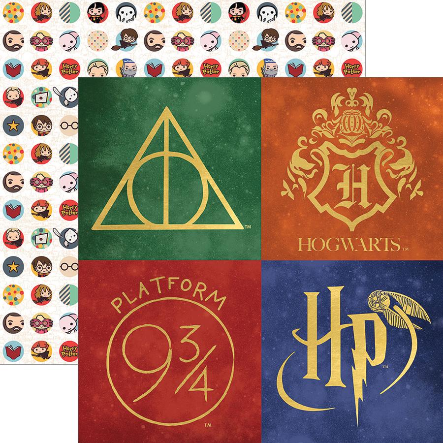 Paper House 12x12 Scrapbook Paper Harry Potter Icons (PGL-2047)