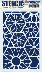PaperArtsy Stencil Hexagon designed by Tracy Scott (PS254)