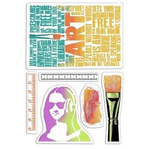 Ciao Bella Papercrafting Bad Girls Art Rulers Stamp Set (PSB6015)