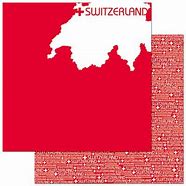 Reminisce Scrapbook Paper - 12" x 12" - Passports - Switzerland (PSP-064)