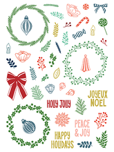 Load image into Gallery viewer, LDRS Creative Peace &amp; Joy Piroutte Stamp &amp; Die Set (8248)
