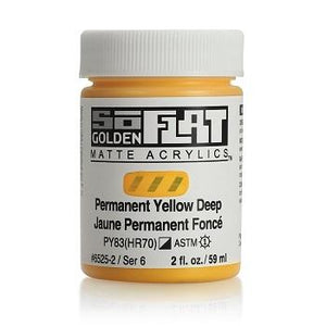 Golden SoFlat Matte Acrylics Permanent Yellow Deep (6525-2)