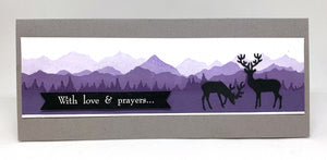 Impression Obsession Rubber Stamps Slim Scenes Large Mountain Layers (3226-LG)
