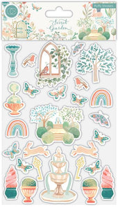 Craft Consortium Secret Garden Collection Puffy Stickers (CCSTKR001)