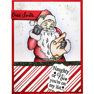 Stampendous Fran's Cling Rubber Stamps- Santa Wink (QS5040)