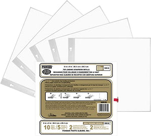 Pioneer Memory Scrapbooks 8" x 8" Top Loading White Refills (RMW-88)