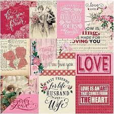 25 Pack Simple Vintage Love Story Double-Sided Cardstock  12X12-Unforgettable VLO12-21408 - GettyCrafts