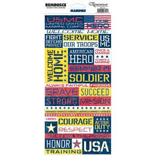 Reminisce Signature Series Stickers - Marines - RSS-105