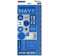 Reminisce Signature Series Stickers - Navy - RSS-106