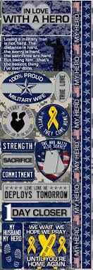 Reminisce Signature Series Die Cut Stickers Military Wife (RSS-512)