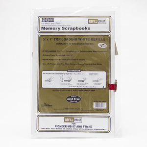 Pioneer Memory Scrapbooks 5" x 7" Top Loading White Refills (RW-57)