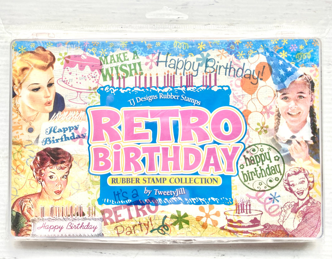 Tweety Jill Retro Birthday Rubber Stamp Collection