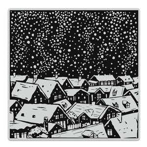 Hero Arts Bold Prints Cling Stamp Snowy Rooftops (CG854)