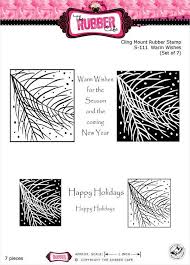 The Rubber Cafe Cling Mount Rubber Stamp - Warm Wishes (S-111)
