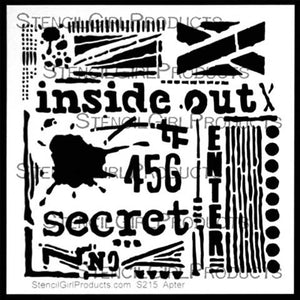 StencilGirl Products 6" x 6" Seth Apter Inside Out Stencil (S215)