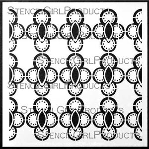 StencilGirl Products - Ornamental Circle Cluster Screen 6" Stencil by Gwen Lafleur (S336)