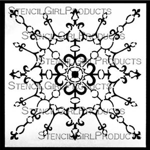 StencilGirl Products - Decorative Filigree Oranment 6" Stencil by Gwen Lafleur (S391)