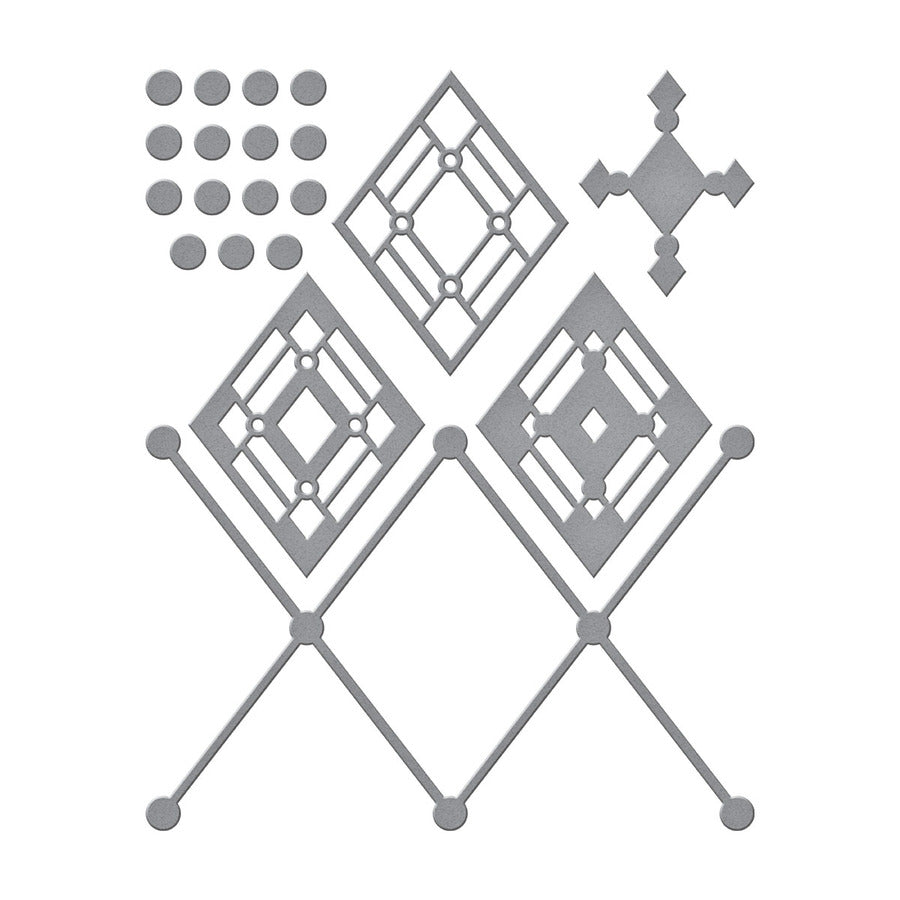 Spellbinders Paper Arts Cutting Dies Kaleidoscope Argyle (S4-1128)