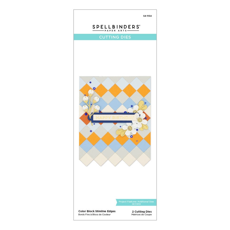 Spellbinders Paper Arts Die Color Block Slimliine Edges (S4-1154)