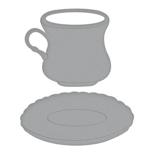 Spellbinders Paper Arts Victory Garden Collection Tea Cup & Saucer Die Set (S4-1277)