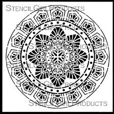 StencilGirl Products - Gwen Lafleur Art Deco Flower Medallion Stencil S453