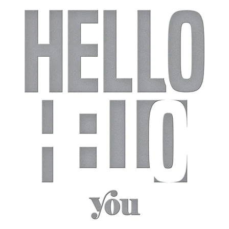 Spellbinders Paper Arts Cutting Dies Be Bold Color Block Hello You (S5-476)