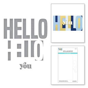 Spellbinders Paper Arts Cutting Dies Be Bold Color Block Hello You (S5-476)