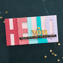 Load image into Gallery viewer, Spellbinders Paper Arts Cutting Dies Be Bold Color Block Hello You (S5-476)
