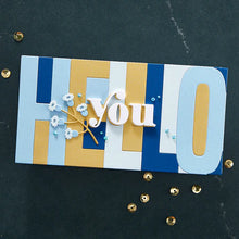 Load image into Gallery viewer, Spellbinders Paper Arts Cutting Dies Be Bold Color Block Hello You (S5-476)
