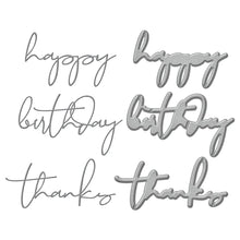 Load image into Gallery viewer, Spellbinders Paper Arts Cutting Dies Yana&#39;s Layered Script Sentiments (S5-496)
