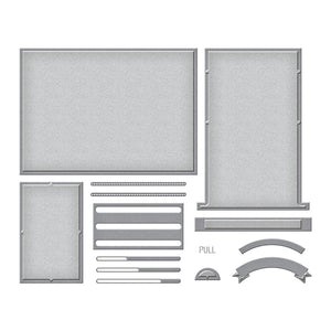 Spellbinders Paper Arts Die Set Make A Scene Card Base & Cozy Home Scene (S6-165)