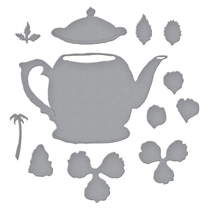 Spellbinders Paper Arts Cutting Dies Hybrid Tea Rose and Tea Pot (S6-176)