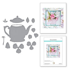 Load image into Gallery viewer, Spellbinders Paper Arts Cutting Dies Hybrid Tea Rose and Tea Pot (S6-176)
