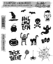 Stampers Anonymous Tim Holtz Collection Spook Scribbles (CMS349)