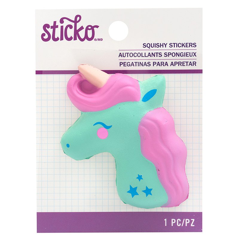 American Crafts Sticko Squishy Stickers - Unicorn (52-45054)