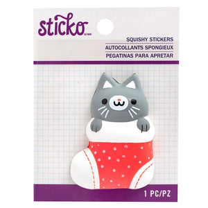 American Crafts Sticko Squishy Stickers - Stocking Cat (52-45249)