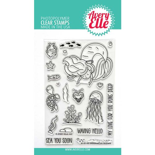 Avery Elle Photopolymer Clear Stamps Underwater Friends (ST-21-02)