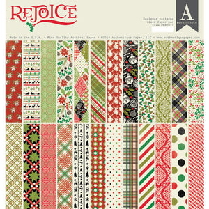 Authentique- 12" x 12" Paper Pad- Rejoice (REJ031)