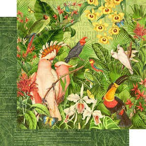 Graphic 45 12" x 12" Scrapbook Paper - Lost in Paradise Collection - Welcome to the Jungle (4501888)