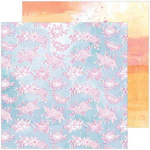 Pinkfresh Studios 12x12 Scrapbook Paper Just a Little Lovely Collection New Thoughts (PFRC500119G)