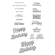 Load image into Gallery viewer, Spellbinders Paper Arts Stamp &amp; Die Cutting Set Many Birthdays (SDS-172)
