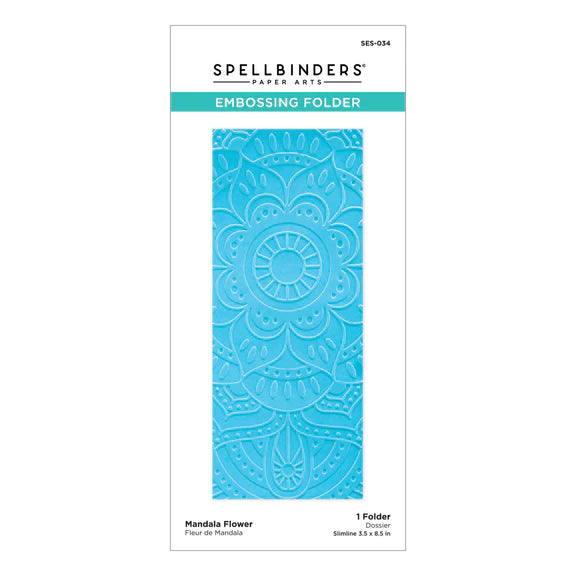 Spellbinders Paper Arts Embossing Folder Mandala Flower (SES-034)