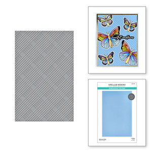 Spellbinders Paper Arts Embossing Folder Diamond Plaid (SES-036)