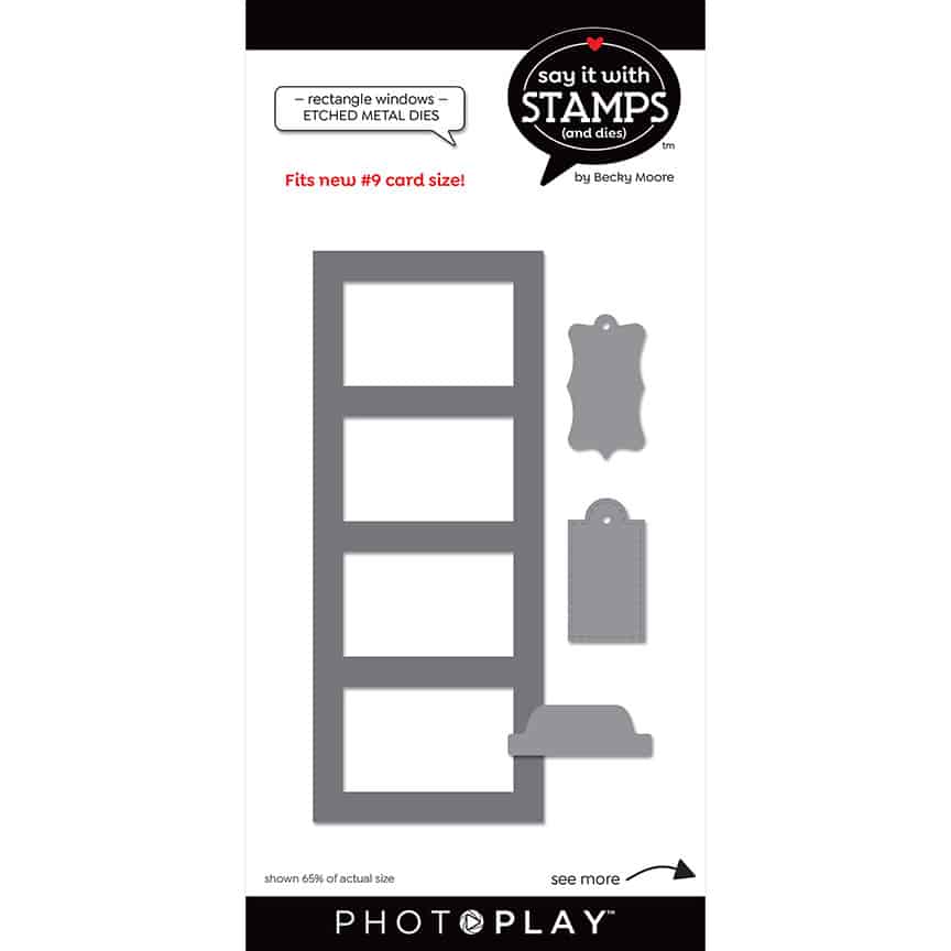 Photoplay Say it With Stamps Die Set - Rectangle Windows (SIS2380)