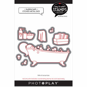 Photoplay Say It With Stamps Photopolymer Stamp & Die Set Bubble Bath (SIS2657/2658)